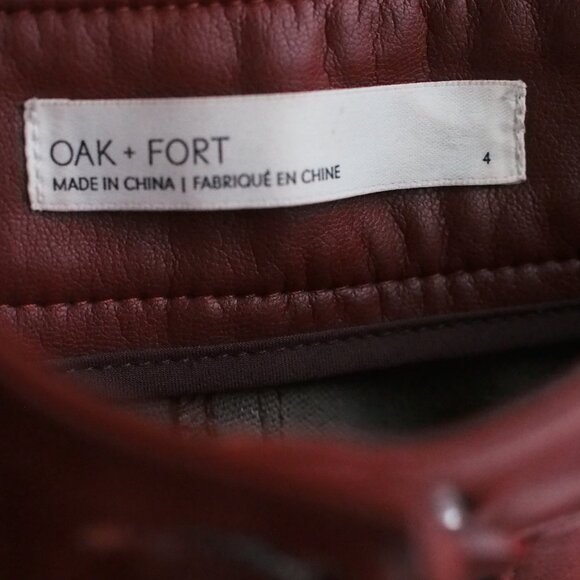 Oak + Fort | NWOT Faux Leather Pants - Picture 2 of 5